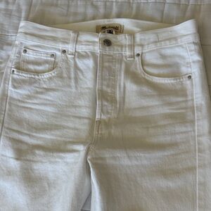 Madewell Women's White Barrel Leg denim